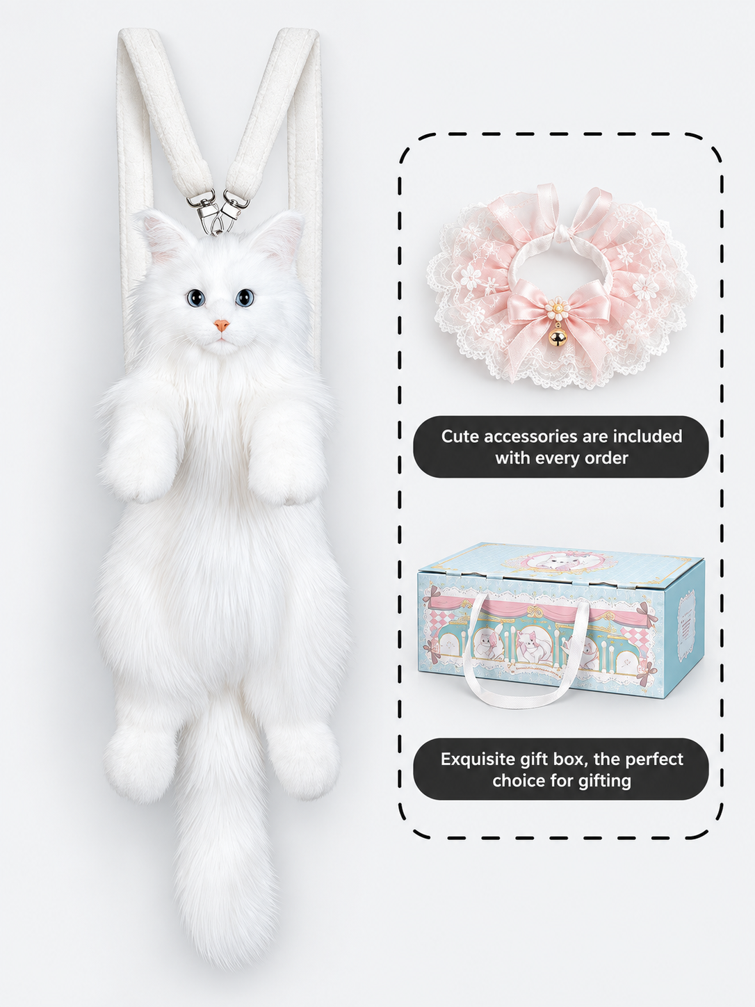 Maine Coon Plush Cat Backpack