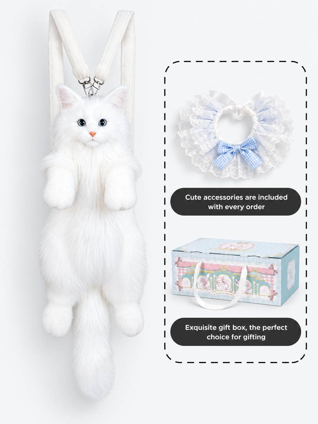 Maine Coon Plush Cat Backpack