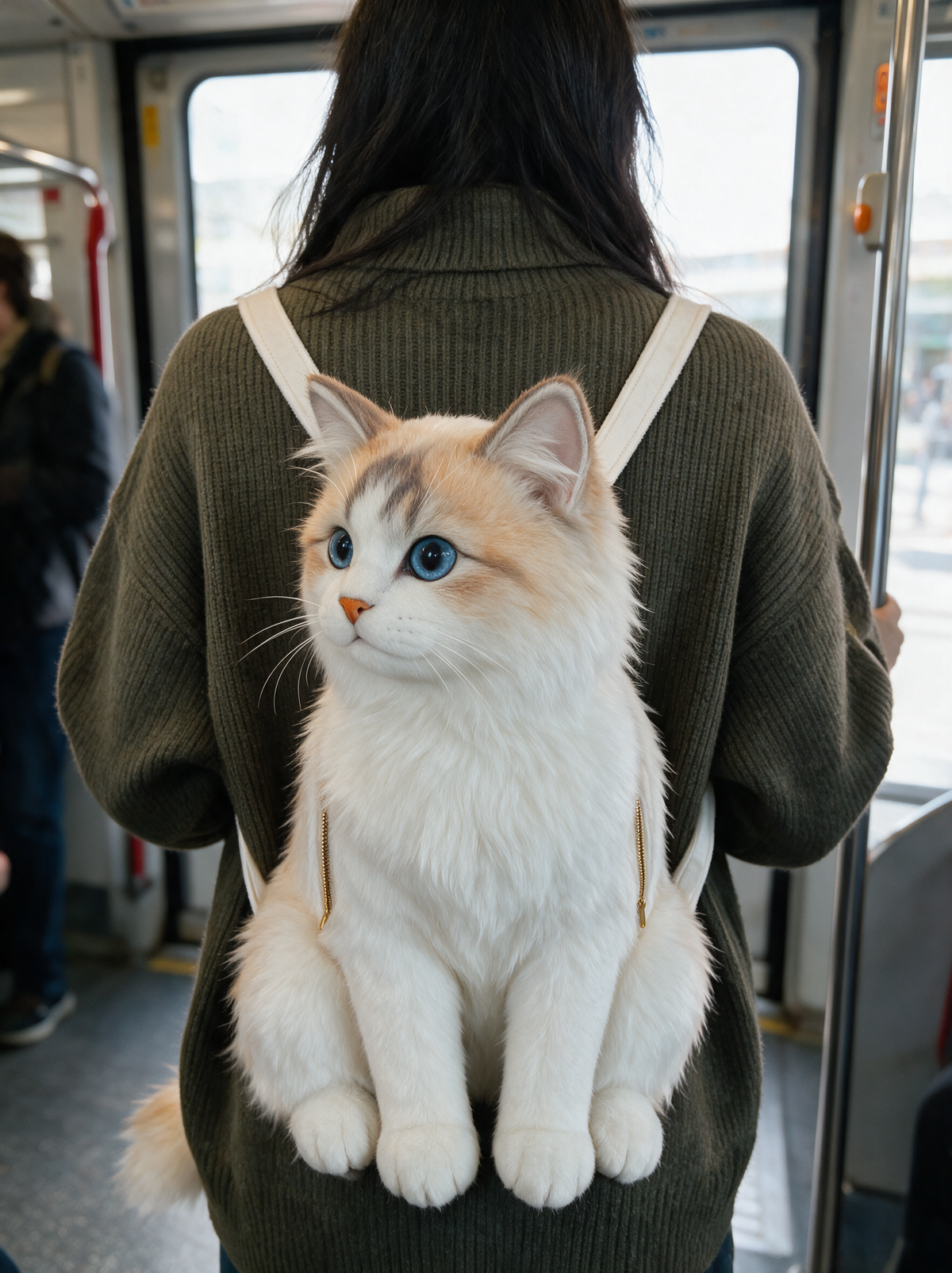Maine Coon Plush Cat Backpack
