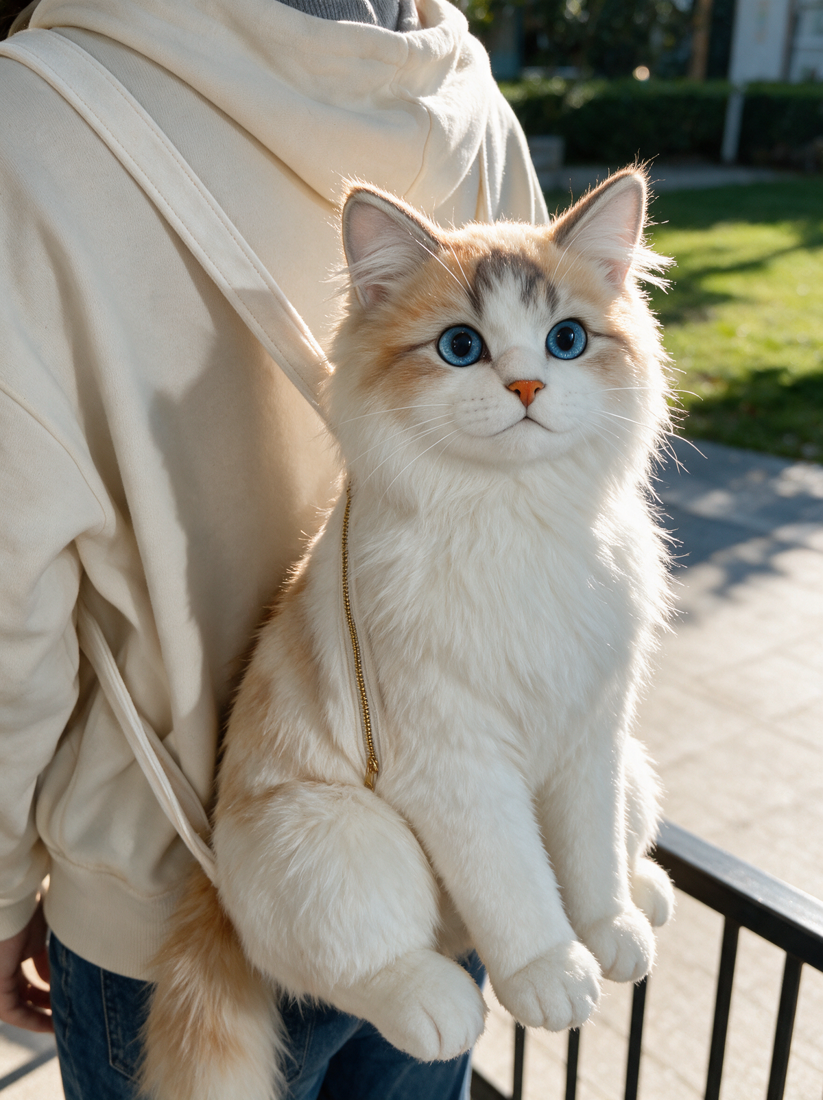 Maine Coon Plush Cat Backpack